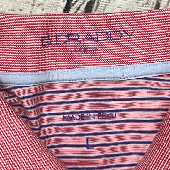 B Draddy Mens Polo Golf Shirt Morristown - Beard School Crimson Preppy - Picture 6 of 6